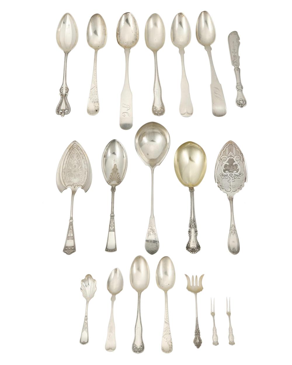 Appraisal: A group of silver-plated flatware th century Most marked for