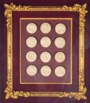 Appraisal: Twelve th century circular plaster intaglios of English Monarchs in