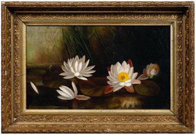 Appraisal: Painting manner of John La Farge water lilies unsigned manner