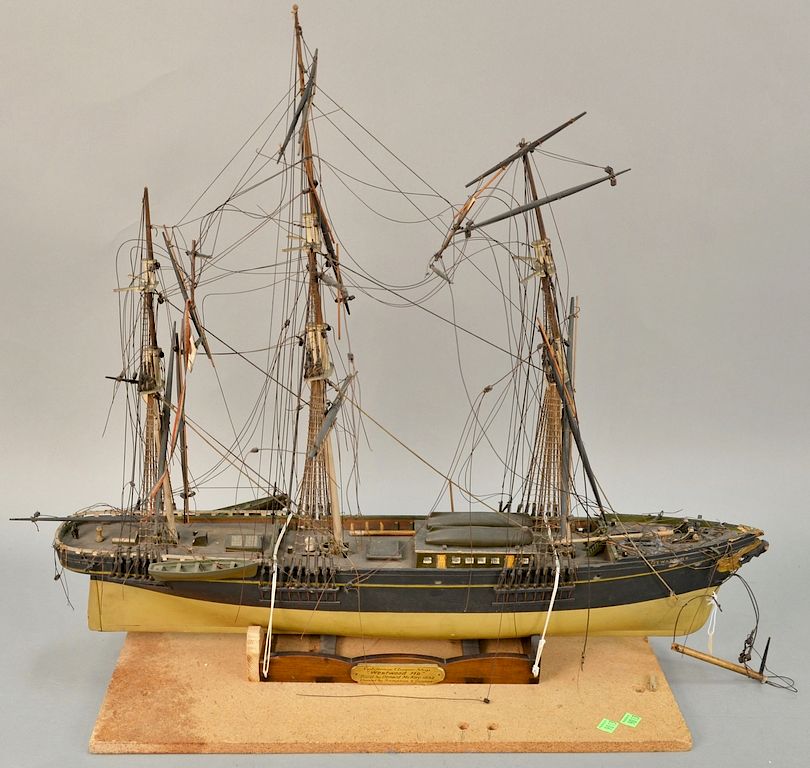 Appraisal: Five piece ship model lot including a three masted ship