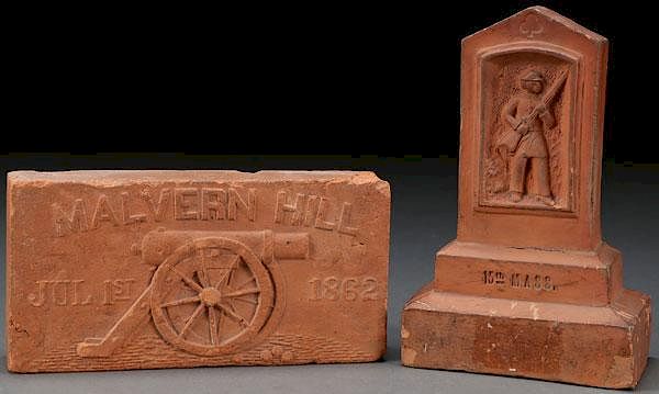 Appraisal: RARE CIVIL WAR TERRA COTTA BATTLE TOKENS RARE CIVIL WAR