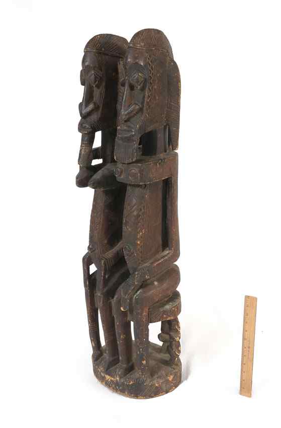 Appraisal: CARVED AFRICAN DOGON PRIMORDIAL COUPLECONDITION Note all items from this