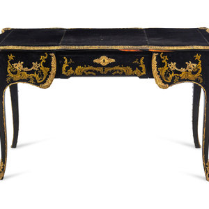 Appraisal: A Louis XV Style Gilt Bronze Mounted Lacquered Bureau Plat