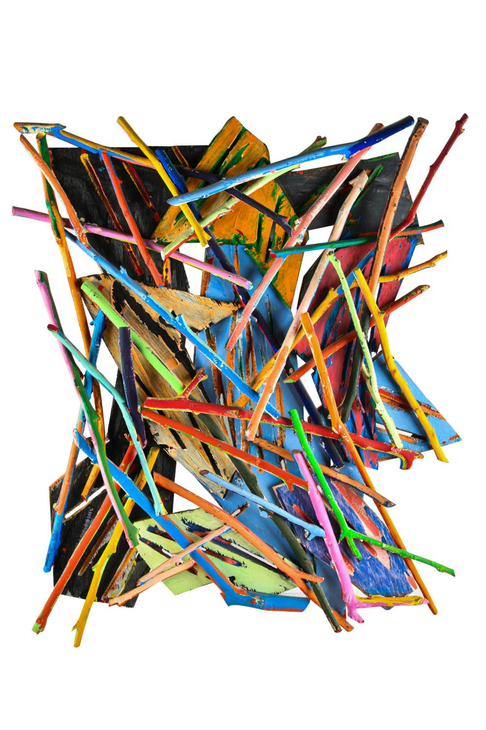 Appraisal: CHARLES ARNOLDI B UNTITLED circa acrylic on sticks and plywood