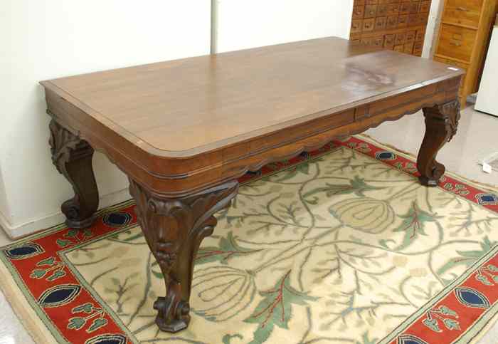 Appraisal: VICTORIAN ROSEWOOD LIBRARY TABLE American th century of rectangular form