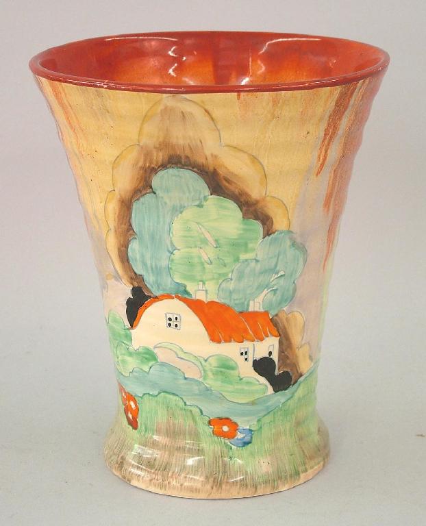 Appraisal: Forest Glen' Bizarre vase shape no high