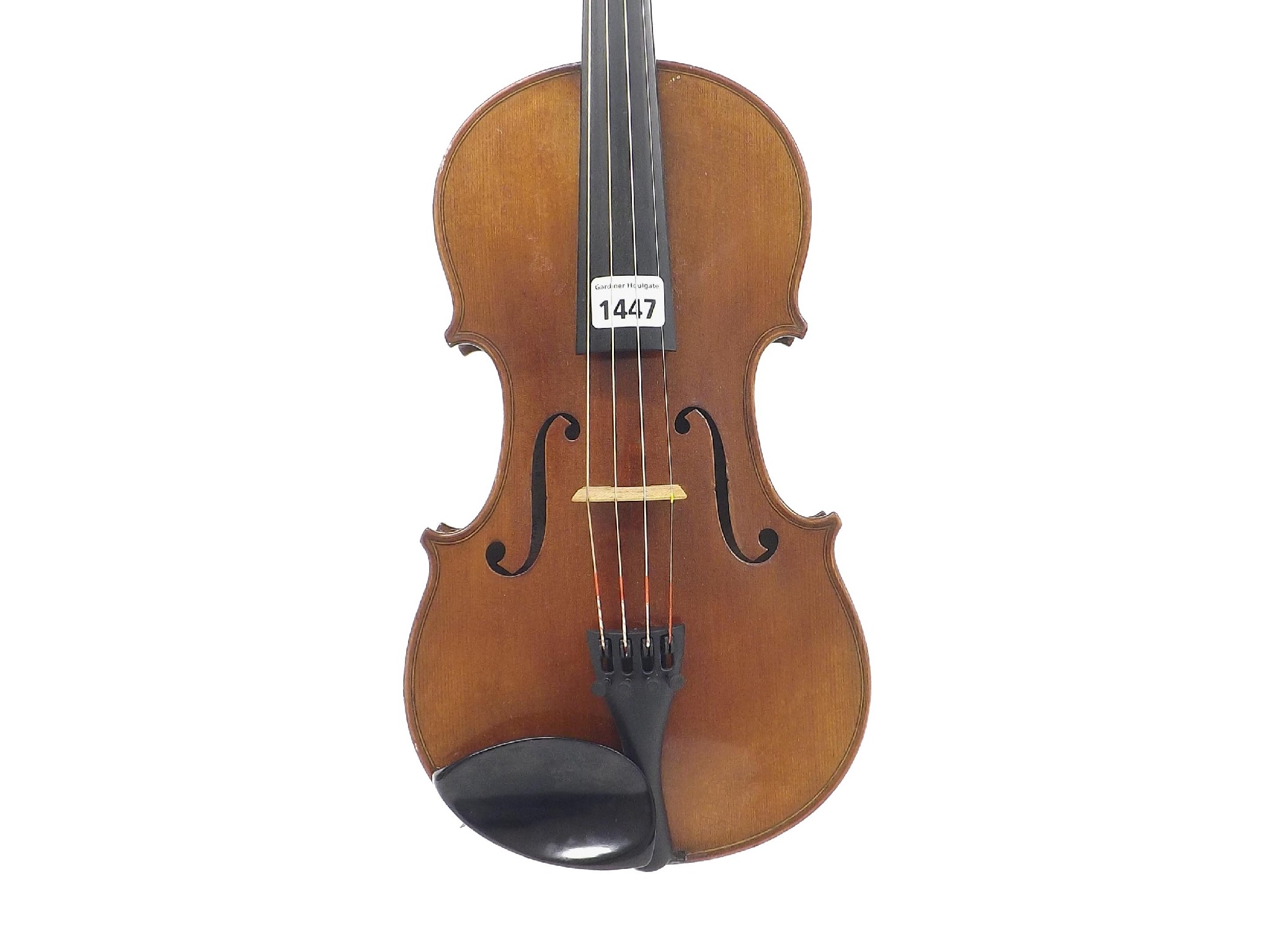 Appraisal: French violin labelled 'The Apollo' style no cm