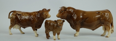 Appraisal: Beswick set of Limousin cattle comprising Cow B Bull B