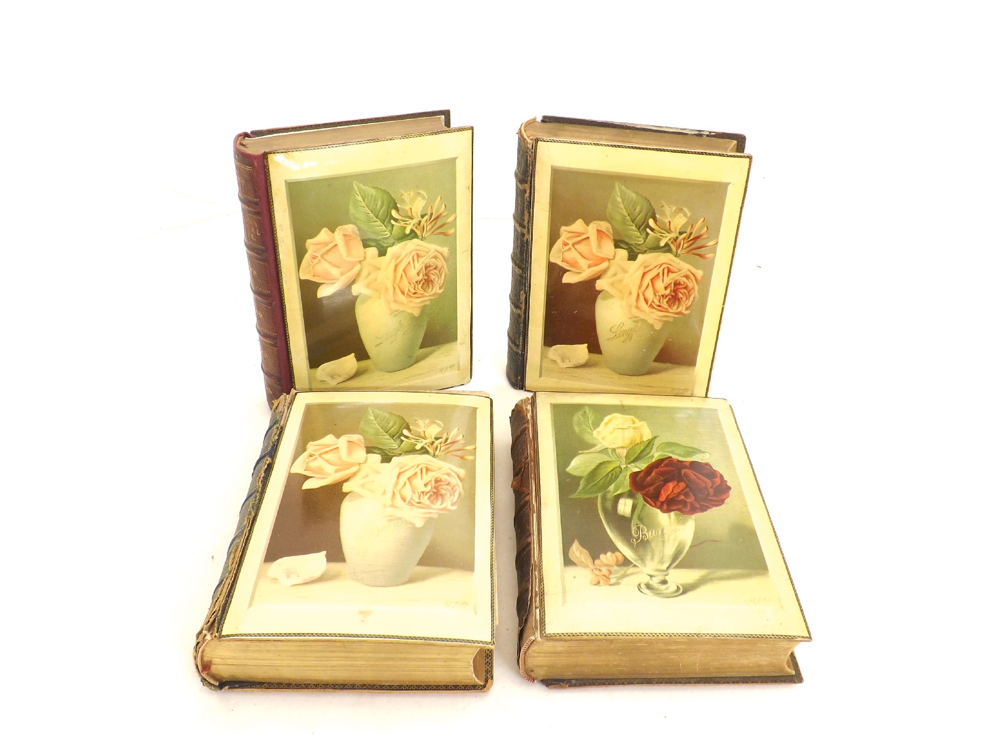 Appraisal: Mauchline ware books in floral whiteware - The Poetical Works