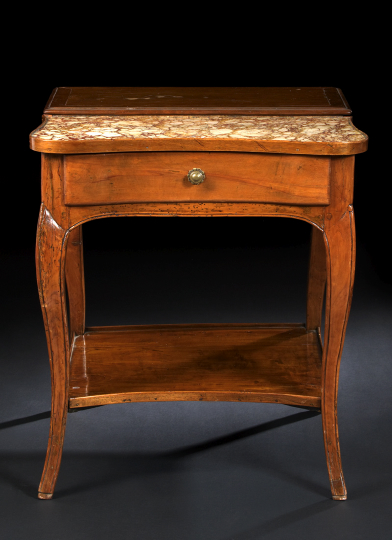 Appraisal: French Provincial Fruitwood Rafraichissoir early th century the shaped square