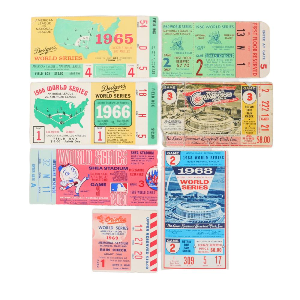 Appraisal: - 'S WORLD SERIES TICKET STUBS - - 's World