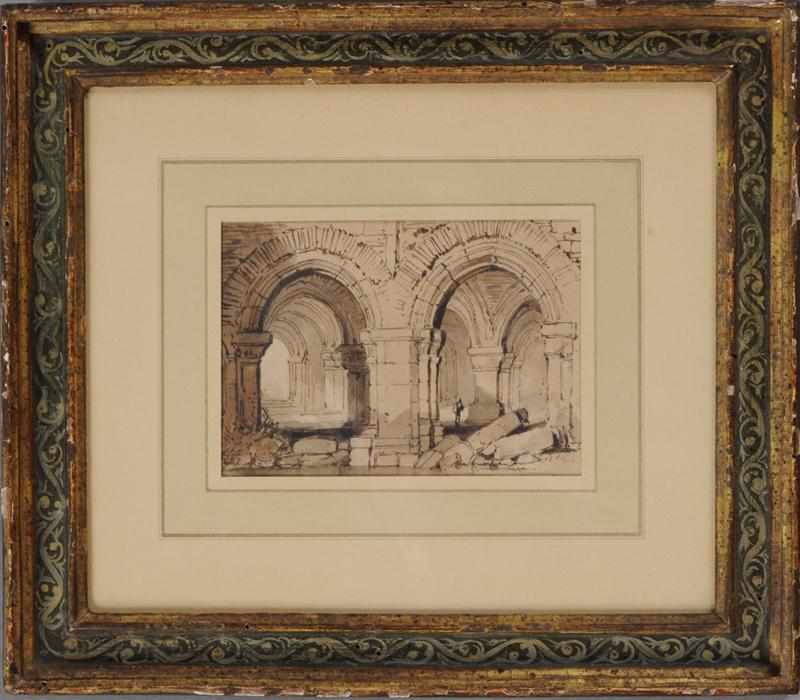 Appraisal: SAMUEL PROUT - ROMAN ARCHES Pen and sepia ink with