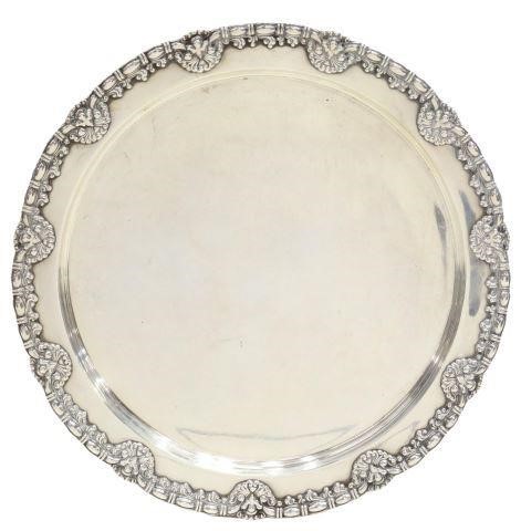 Appraisal: American Art Nouveau sterling silver round tray Tiffany Company Makers