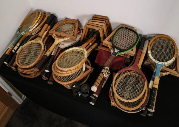 Appraisal: A LARGE COLLECTION OF TENNIS RACKETSAs shown ONSITE AUCTION This