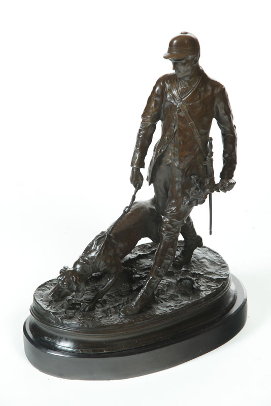 Appraisal: HUNTSMAN AFTER PIERRE JULES MENE FRANCE - Bronze signed on