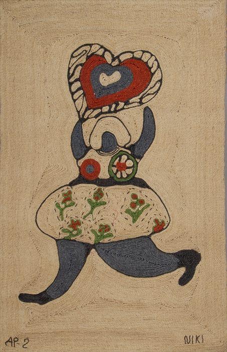 Appraisal: NIKI DE ST PHALLE - JUTE WALL HANGING Numbered AP-