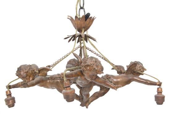 Appraisal: Sale Lot A Continental Figural Four-Light Chandelier th th century