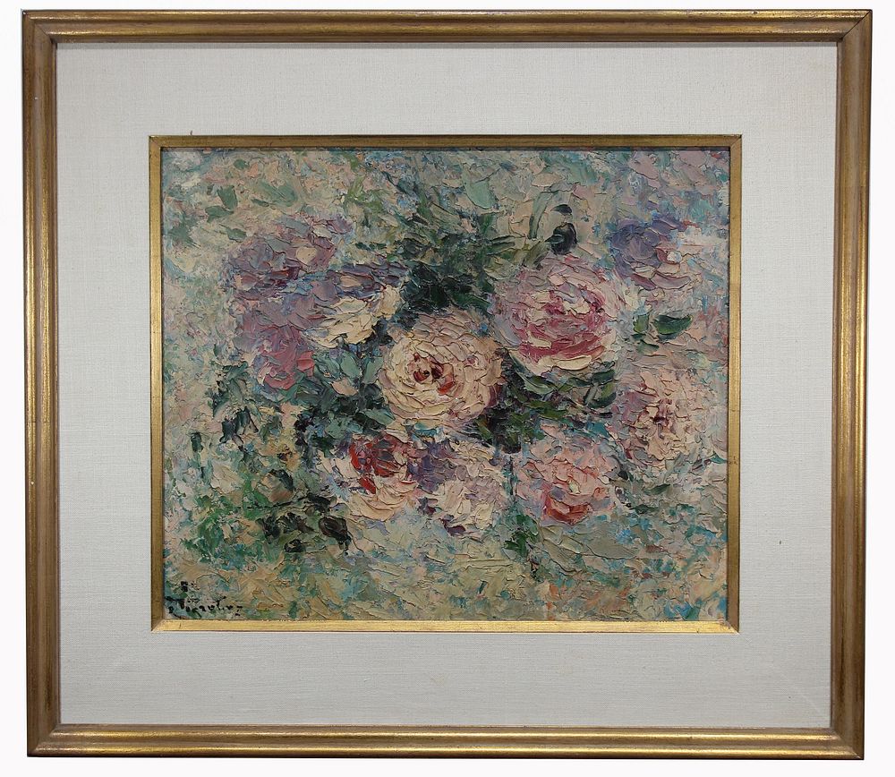 Appraisal: Signed th C Impressionist Still Life Painting Signed th C