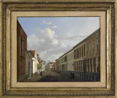 Appraisal: Pierre Francois de Noter Belgium - oil on panel street