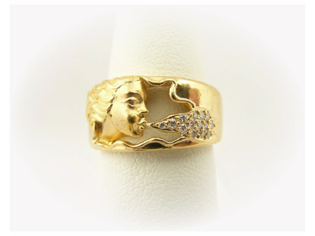 Appraisal: K yellow gold amp diamond Carrera y Carrera designer ring