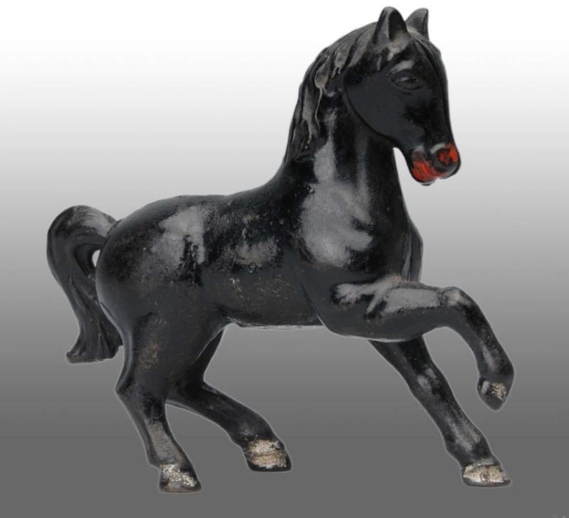 Appraisal: Cast Iron Prancing Horse Still Bank Description Manufactured by A