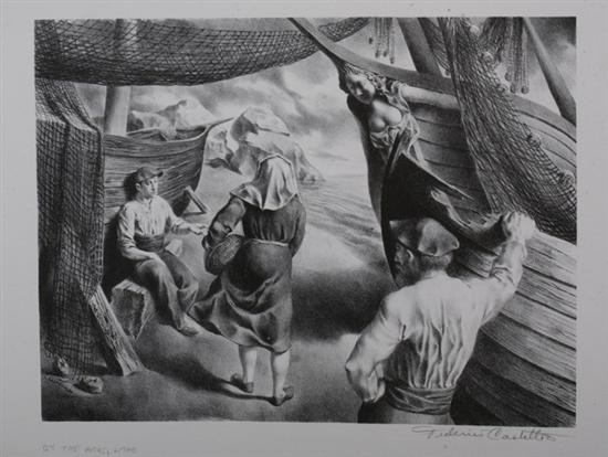 Appraisal: FEDERICO CASTELLON American - BY THE ARKS signed in pencil