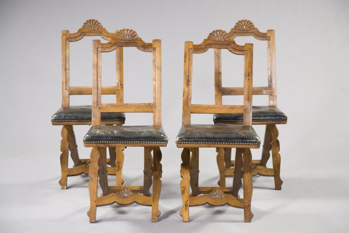 Appraisal: Suite of Four Continental Provincial Sidechairs late th century each