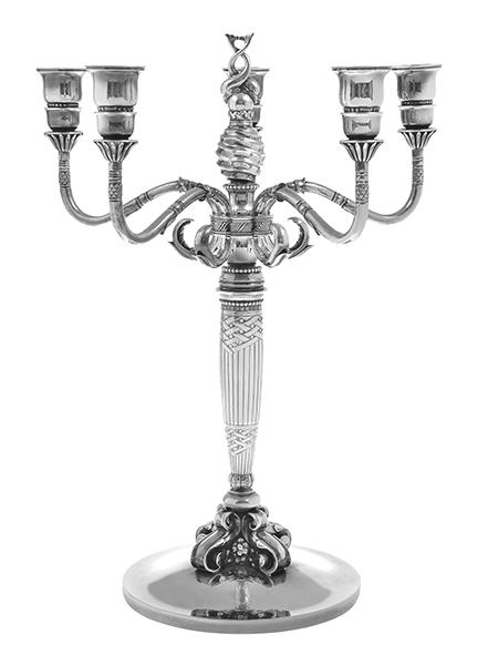 Appraisal: GEORG JENSEN - A STERLING SILVER FIVE LIGHT CANDELABRA MODEL