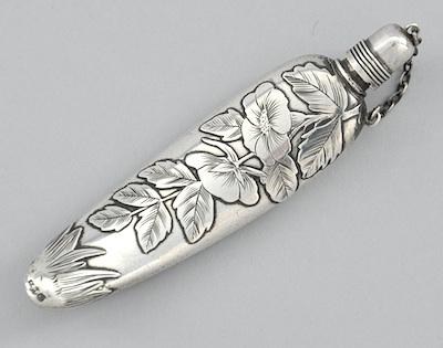 Appraisal: A Sterling Silver Glove Perfume Flacon by Gorham The curved