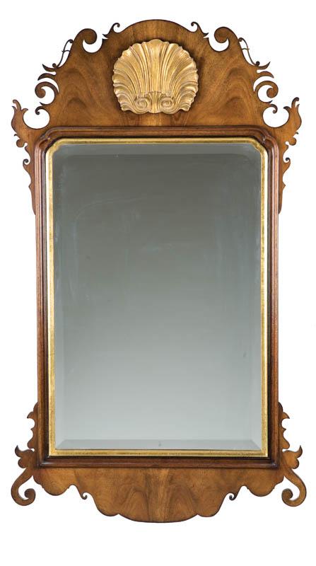 Appraisal: CHIPPENDALE-STYLE MIRROR Thompson Grand Rapids Michigan th century mahogany Of