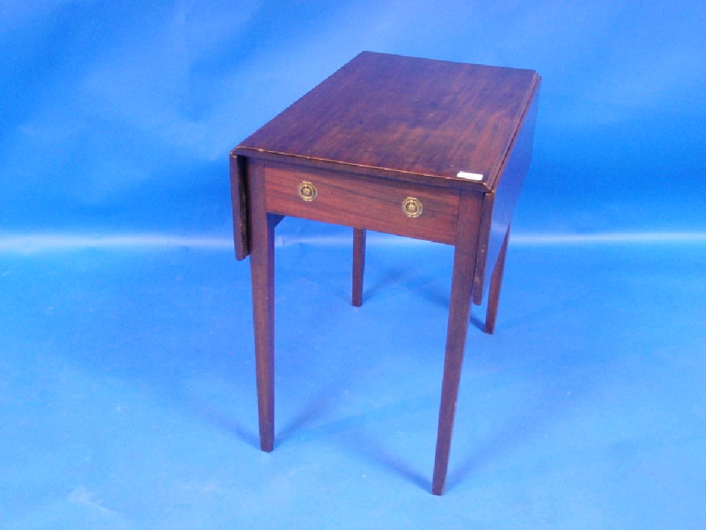 Appraisal: Georgian mahogany Pembroke table of plain design with two dummy