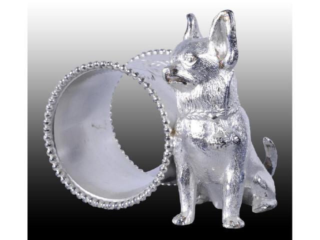 Appraisal: Corgi Type Dog with Collar Figural Napkin Ring Description Corgi