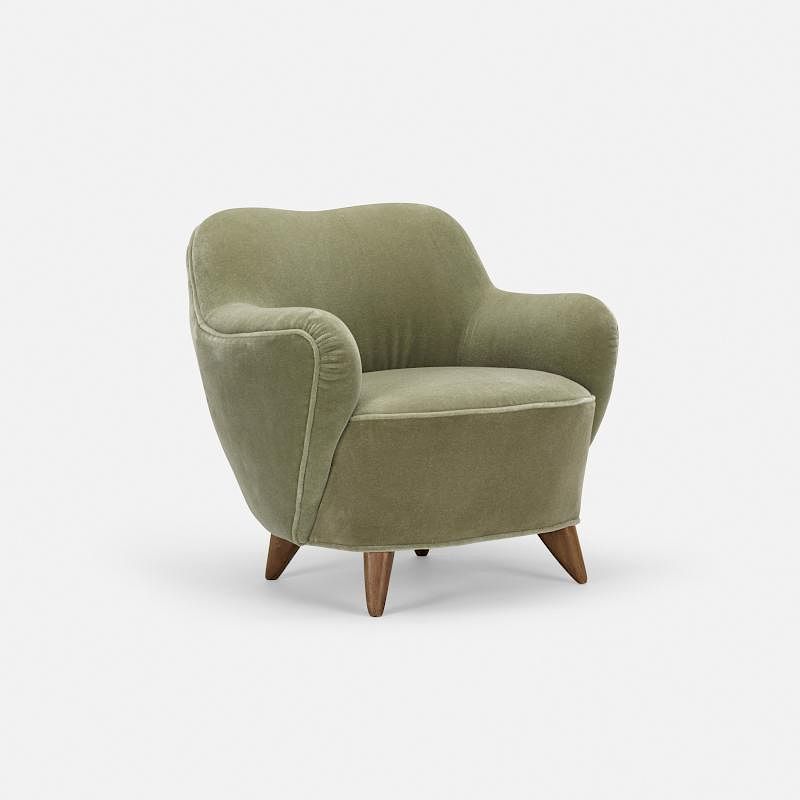 Appraisal: Vladimir Kagan Barrel chair Vladimir Kagan Barrel chair Kagan-Dreyfuss Inc