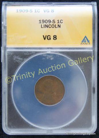 Appraisal: -S Lincoln Wheat ANACS VG Coin Graded and Certified VG