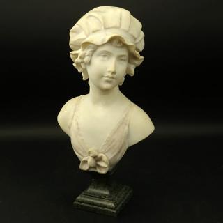 Appraisal: Adolfo Cipriani Italian act - Fanciulla con Cappello Carved Marble