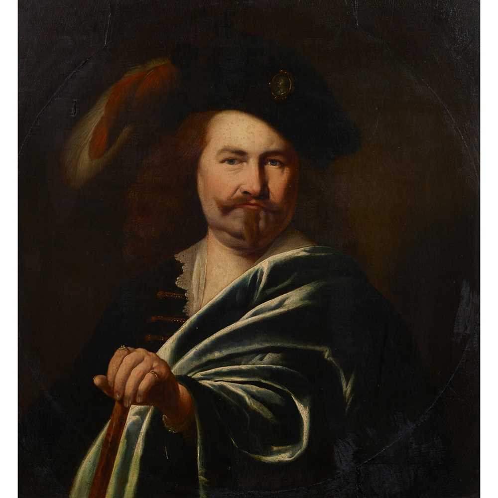 Appraisal: TH CENTURY DUTCH SCHOOL PORTRAIT OF A GENTLEMAN WITH A