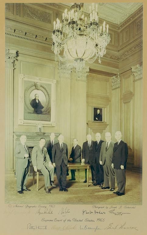 Appraisal: Signed US Supreme Court Photo photo by Joseph Scherschel staff