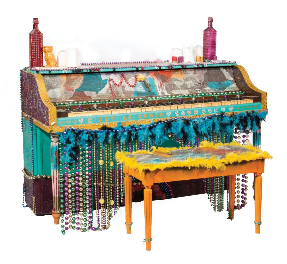 Appraisal: New Orleans Art Case Piano and Stool th c Wurlitzer