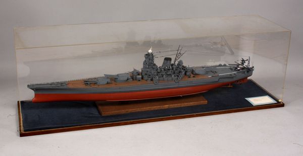 Appraisal: Cased resin model of World War II Japanese battleship Yamato