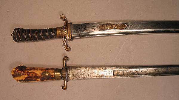 Appraisal: A lot of two hunting swords th or early th