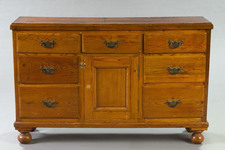 Appraisal: Provincial Pine Buffet fourth quarter th century the stepped rectangular