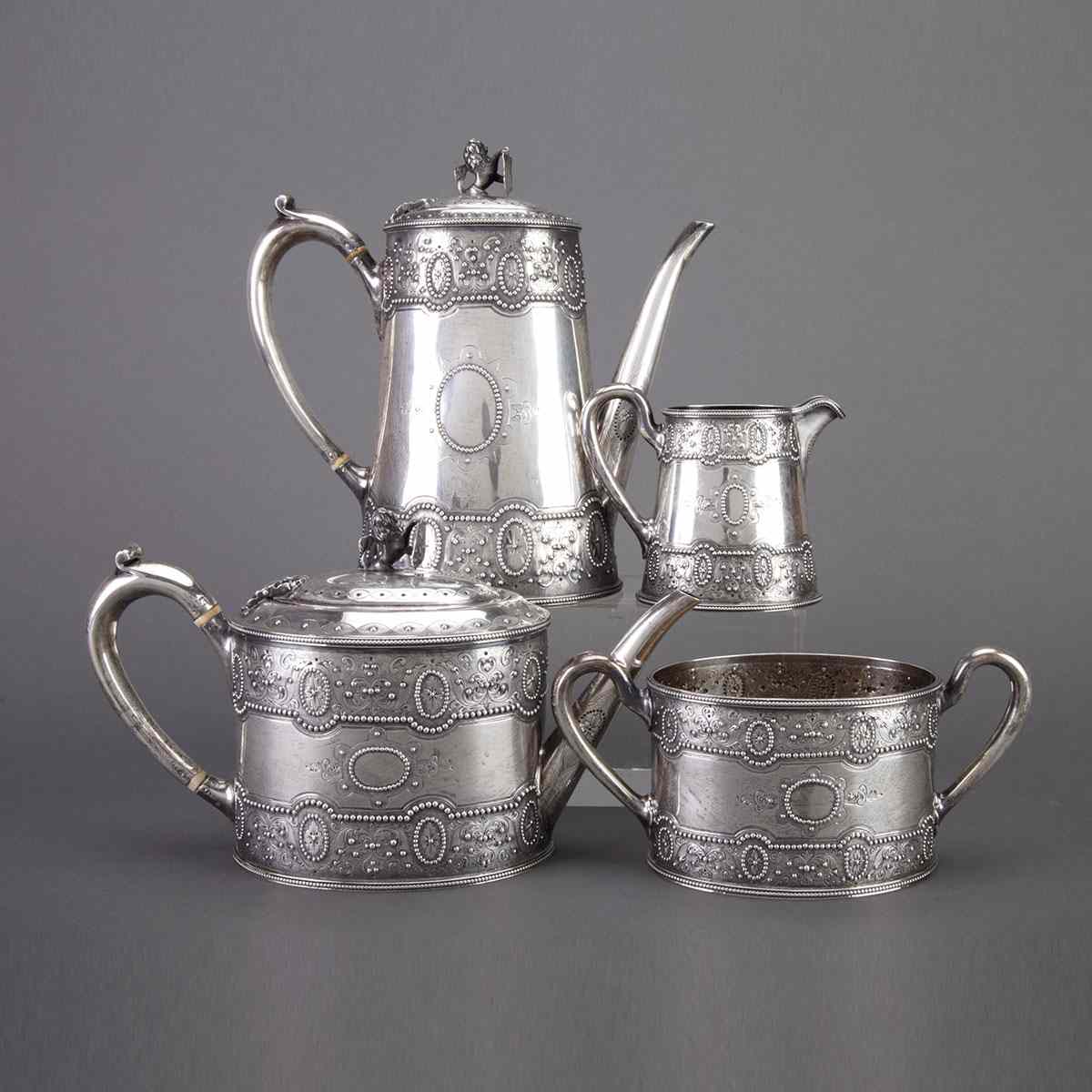 Appraisal: Victorian Silver Tea and Coffee Service Richard Hodd William Linley