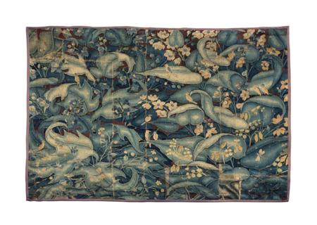 Appraisal: A Flemish 'Feuilles de Choux' tapestry Enghien or Grammont late