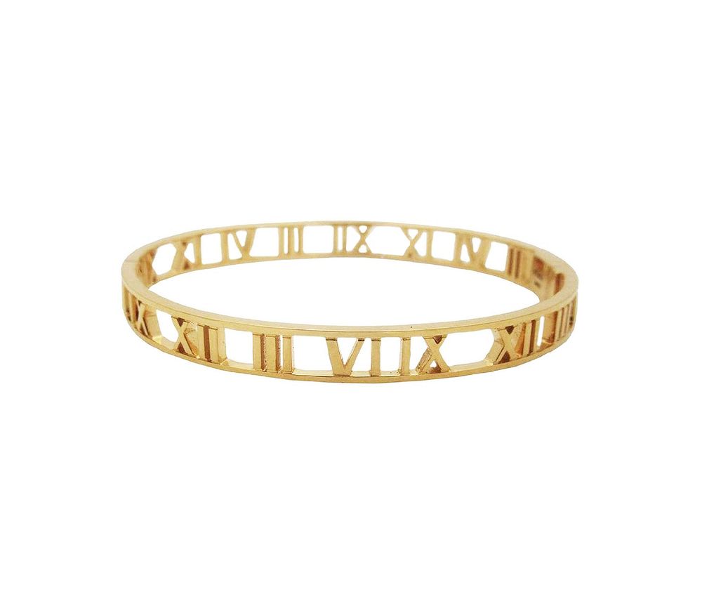 Appraisal: TIFFANY Co k Gold Atlas Open Bangle Bracelet TIFFANY Co