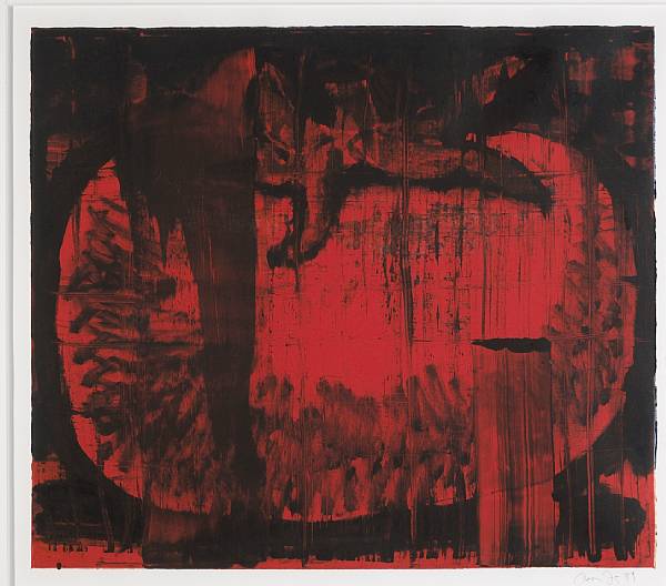 Appraisal: Aaron Fink American born Tomato II Monotype in colors on