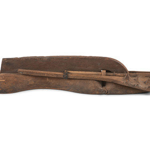 Appraisal: A Wooden Ice-Skate Patent Model with Inscriptions th Century having