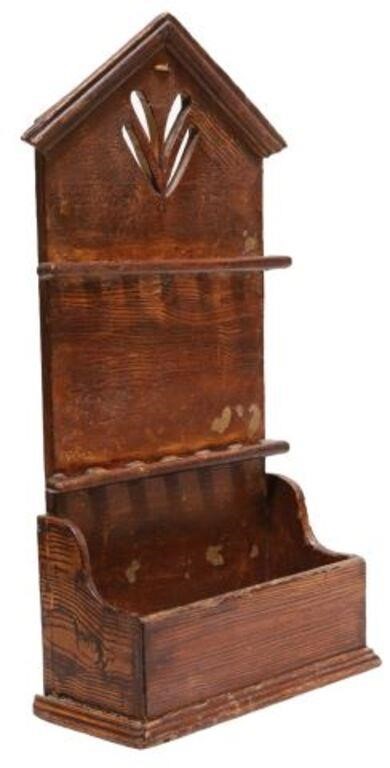 Appraisal: English Georgian period wall-mounted cutlery rack late th c grain