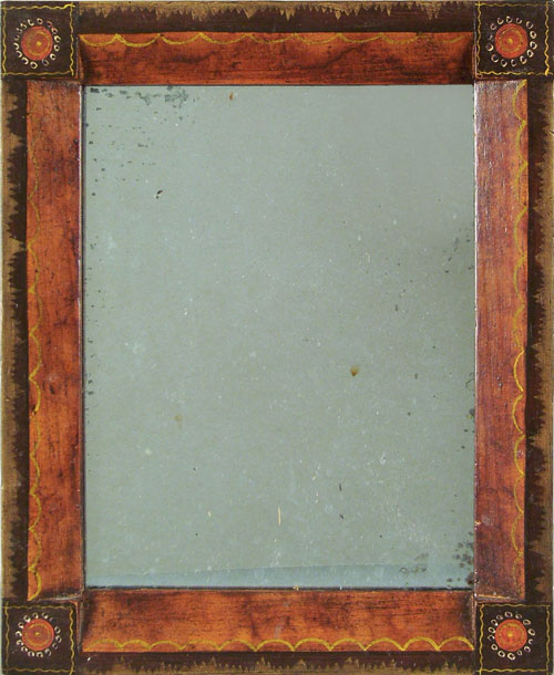 Appraisal: Massachusetts painted pine mirror th c l w