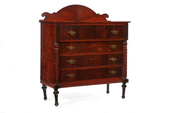 Appraisal: CLASSICAL CHEST OF DRAWERS American mid th century mahogany and