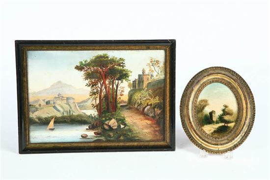 Appraisal: TWO LANDSCAPES AMERICAN OR EUROPEAN LATE TH CENTURY Oils on